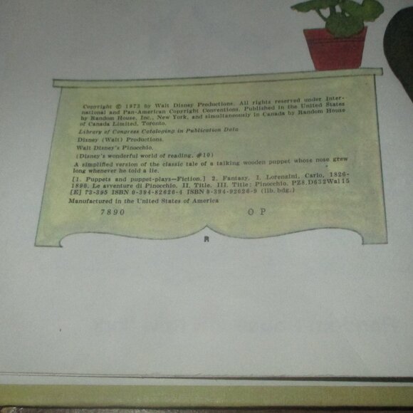 Pinocchio & his Puppet Show Adventure (Disney's Wonderful World of Reading, 1973 - Picture 2 of 3